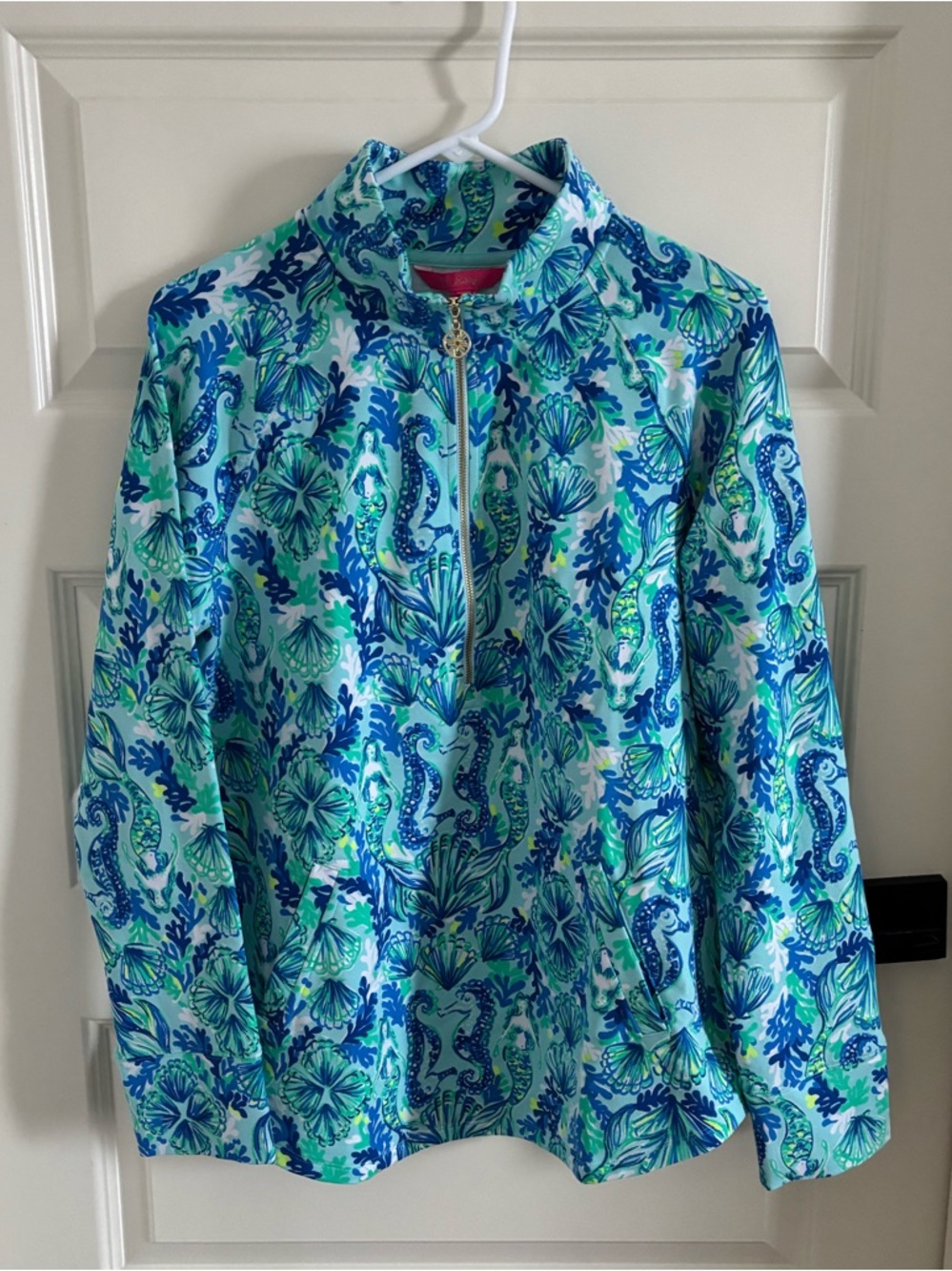 NWT Lilly Pulitzer Zip-Up Pullover UPF 50 with pockets